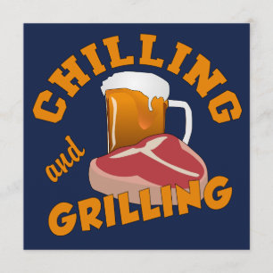 Chilling & Grilling custom BBQ invitations