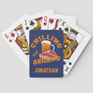 Chilling & Grilling custom name playing cards