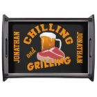 Chilling & Grilling custom name serving tray