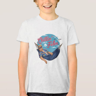 Chilling Like A Felon Funny Trump Summer Beach Usa Tri-Blend Shirt