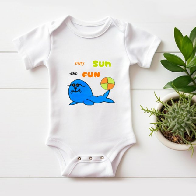 Chilling seal  baby bodysuit (Creator Uploaded)
