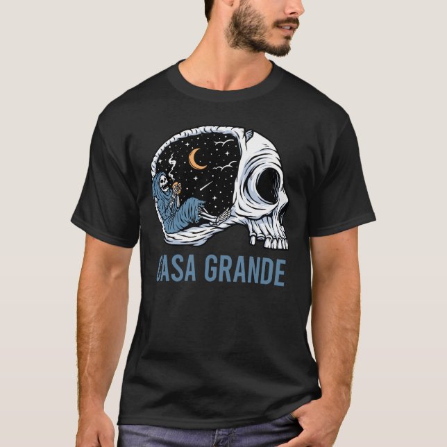 Chilling Skeleton - Casa Grande T-Shirt (Front)