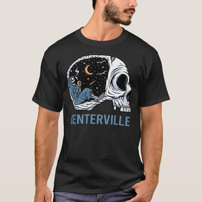 Chilling Skeleton Centerville T-Shirt (Front)