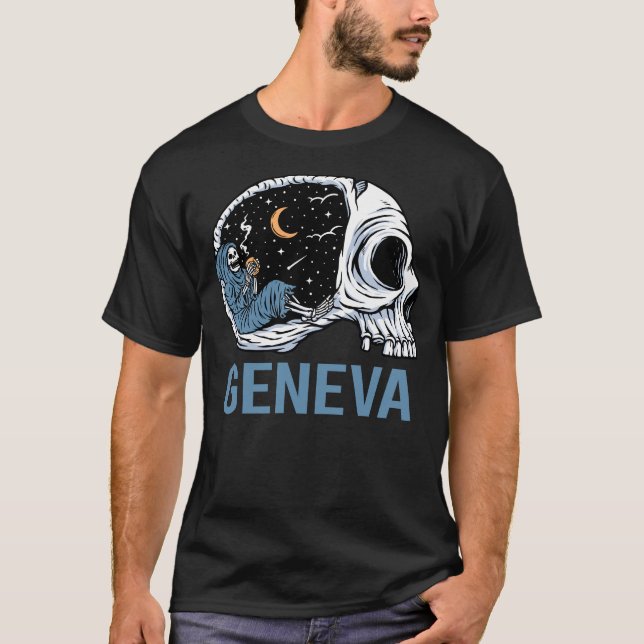 Chilling Skeleton Geneva T-Shirt (Front)