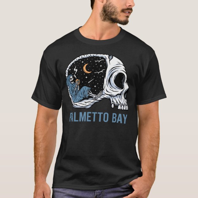 Chilling Skeleton Palmetto Bay T-Shirt (Front)