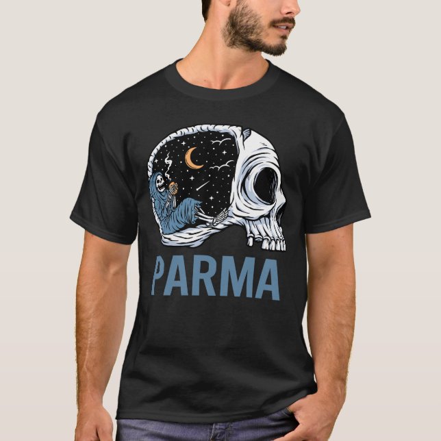 Chilling Skeleton - Parma T-Shirt (Front)