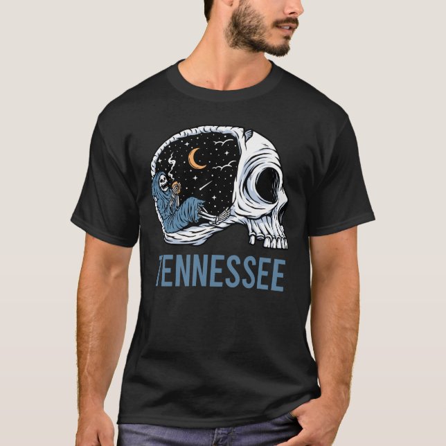 Chilling Skeleton - Tennessee T-Shirt (Front)