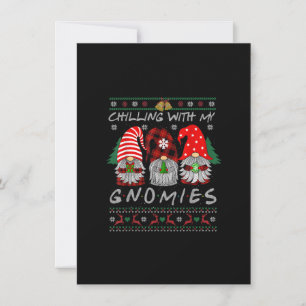 Chilling With Gnomies Gnome Christmas Xmas Buffalo Invitation