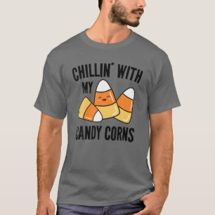 Chilling With My Candy Corns Funny Kids Adults Hal T-Shirt