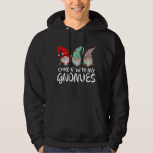 Chilling With My Gnomies Garden Gnome Funny Christ Hoodie