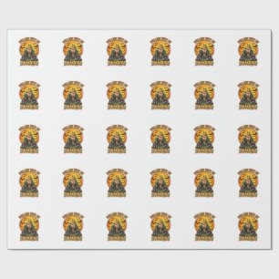 Chilling Zombies Hand Tombstone Full Moon Bats Wrapping Paper