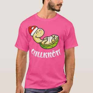 Chillkte lustige Schildkrte mit Weihnachtsmtze T-Shirt