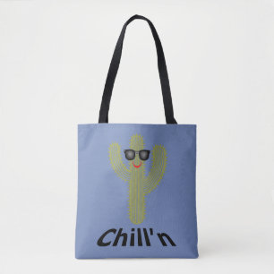 Chill'n Cactus Design - Custom All-Over-Print Tote Bag