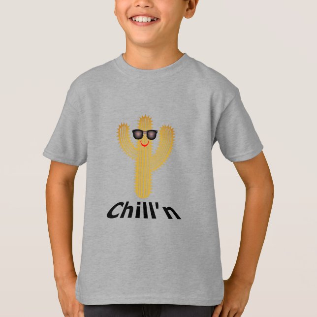 Chill'n Cactus Design - Kids' Basic T-Shirt (Front)