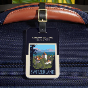 Chillon Castle Switzerland Luggage Tag