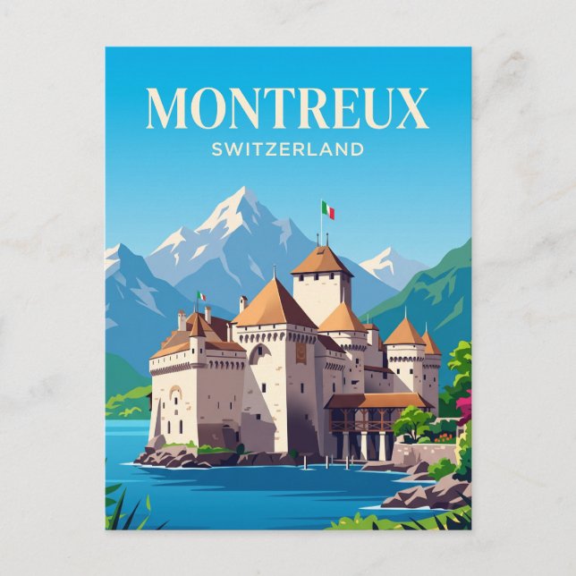 Chillon Castle Switzerland Postcard (Front)