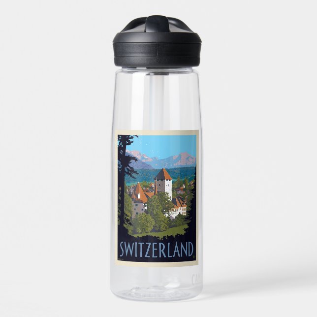 Chillon Castle | Switzerland Water Bottle (Front)