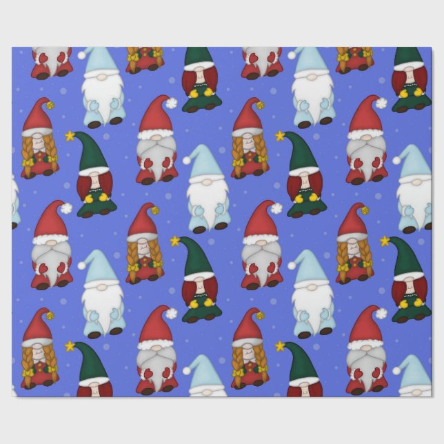Chilly Gnomies (Large) Wrapping Paper (Seam)