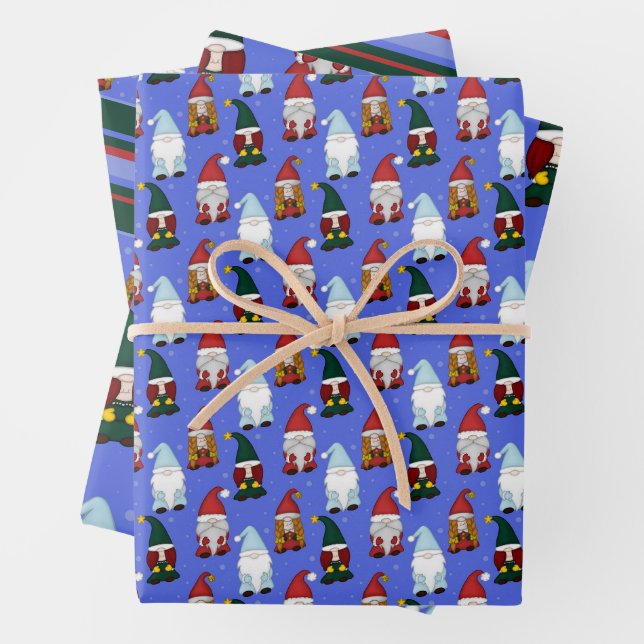 Chilly Gnomies Mix Wrapping Paper (In situ)