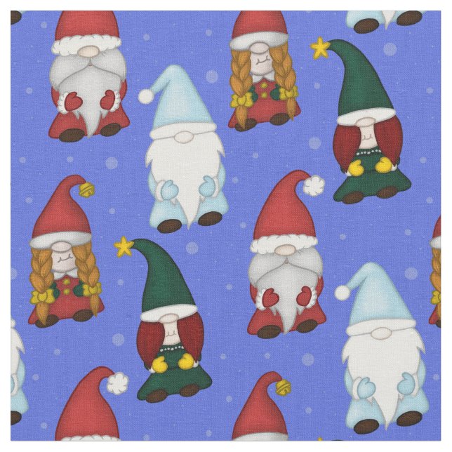 Chilly Gnomies (Small) Fabric (Close Up)