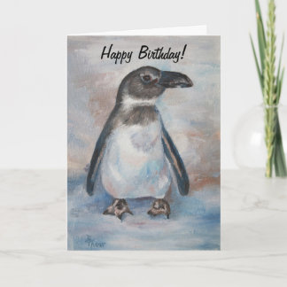 Chilly Little Penguin Birthday Card