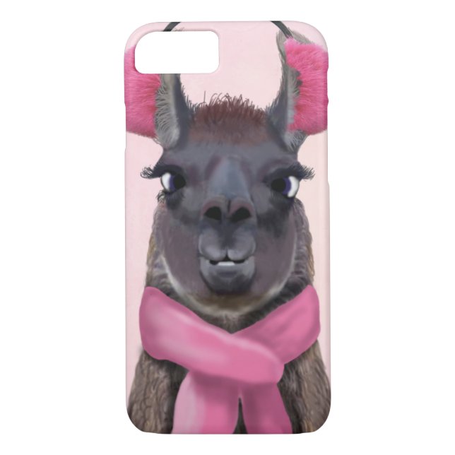 Chilly Llama Pink Case-Mate iPhone Case (Back)