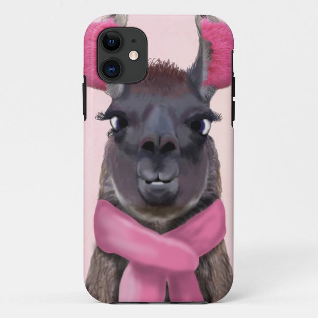 Chilly Llama Pink Case-Mate iPhone Case (Back)
