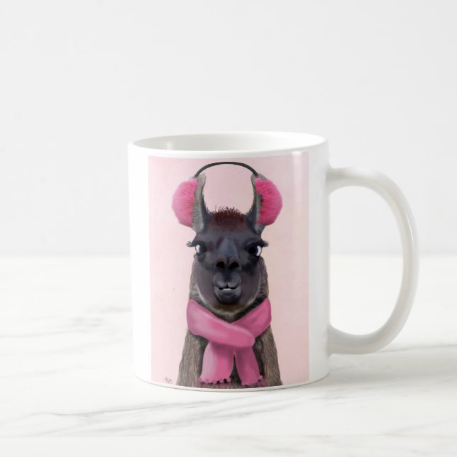 Chilly Llama Pink Coffee Mug (Right)