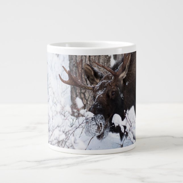 Chilly Moose Large Coffee Mug (Front)