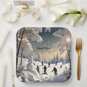 "Chilly Nights Ahead" Paper Plate