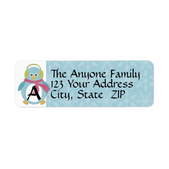 Chilly Penguin Return Address Label