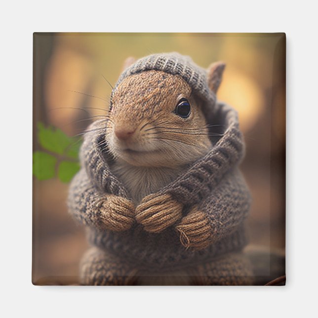 Chilly Squirrel Magnet (Front)