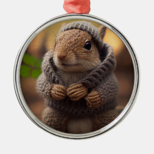 Chilly Squirrel Metal Tree Decoration