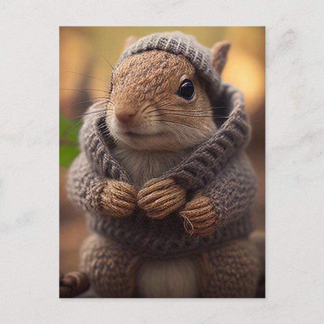 Chilly Squirrel Postcard (Front)