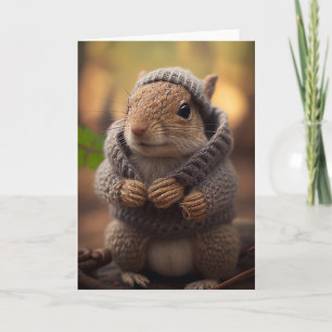 Chilly Squirrel Thank You Card