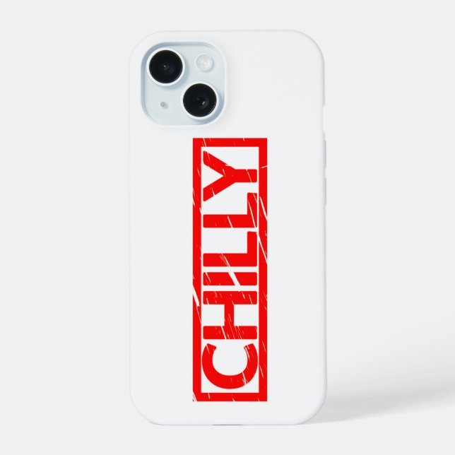 Chilly Stamp iPhone 15 Case (Back)
