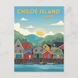 Chiloé Island Chile Travel Postcard