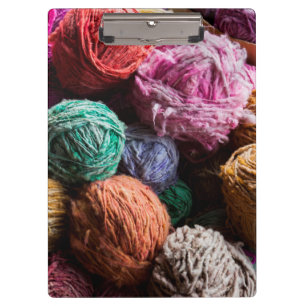 Chiloe wool yarn dyed with natural dyes clipboard