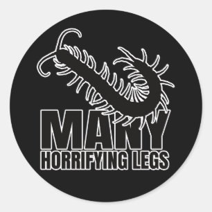 Chilopod Centipede Millipede Entomology Geek Classic Round Sticker