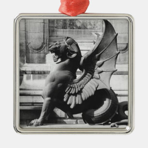 Chimaera from the St. Michel fountain, Paris Metal Tree Decoration