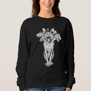 Chimera 3 Headed Sphynx Hairless Cat Feline Animal Sweatshirt