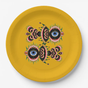 Chimera - Fish Bird 9" Paper Plates
