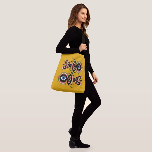 Chimera - Fish Bird Crossbody Bag (2 Sizes) (On Model)