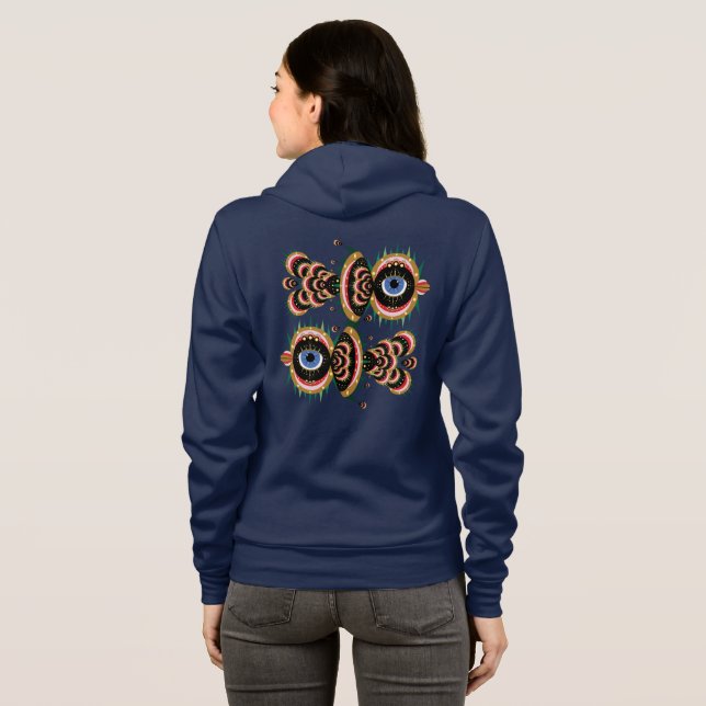 Chimera - Fish Bird Zip Hoodie (Back Full)
