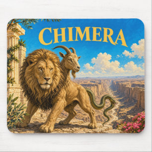 Chimera, Gothic Fantasy Monster Mouse Mat