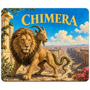 Chimera, Gothic Fantasy Monster Mouse Mat