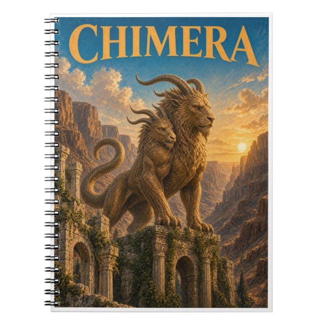 Chimera, Gothic Fantasy Monster Notebook (Front)