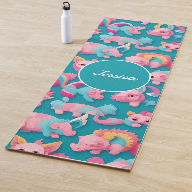 Chimera Pastel Colourful Personalised Pattern Yoga Mat (In Situ)
