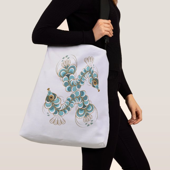 Chimera - Peacock Seahorse Crossbody Bag (2 Sizes) (Close Up)
