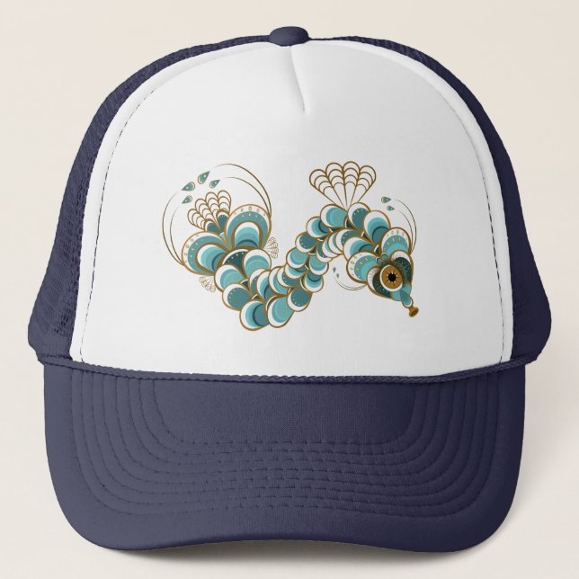 Chimera - Peacock Seahorse Trucker Hat (12 colours (Front)